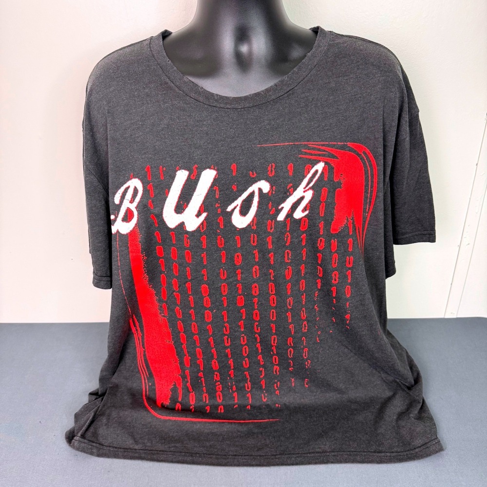 Bush T-Shirt Men 2XL Tour Date Graphic Rock Band Sixteen Stone Grunge Distressed
